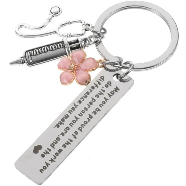KAKOWELY Llavero de metal para bolso, colgante para mochila, decoración para el día de la enfermera, llavero de doctor, regalo