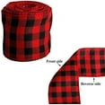 thumbnail image 6 of Red and Black Wired Edge Ribbon | 2.5” X 5 Yards | Wide Buffalo Plaid Design | Gingham Ribbon for Christmas Decoration 15' x 2 1/2 inch Wide, 6 of 7