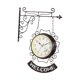 thumbnail image 2 of Reloj de pared Vintage de doble cara, reloj colgante de estilo de estación de tren, reloj de arte silencioso para decoración de sala de estar y estudi Café perfecl Reloj de pared de doble cara, 2 of 7