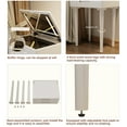 thumbnail image 5 of Muwuele Wood Small Vanity Desk with Flip Top Mirror,  Brightness Adjustable Lights, Makeup Vanity with Drawers, Dressing Table for Bedroom, White, 5 of 11