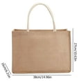 thumbnail image 5 of Baright Reusable Tote Bags Jute Beach Shopping Handbag Durable Gift Bags with Handle for Grocery Crafts Birthday Parties, 5 of 9