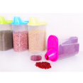 thumbnail image 2 of Distributeur de Céréales Grains Riz Aliments Secs Conteneur de Stockage en Plastique avec Couvercle Boîte de Rangement pour Sucre Grains de Café, 2 of 8