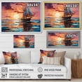 thumbnail image 4 of Designart "Sailing Towards Fluid Horizons I" Sailing Boat Floater Framed Canvas Print, 4 of 7