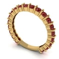 thumbnail image 2 of 1.2 ctw Wedding Band for Women - 18K Yellow Gold Natural Garnet Stackable Eternity Ring, 2 of 6