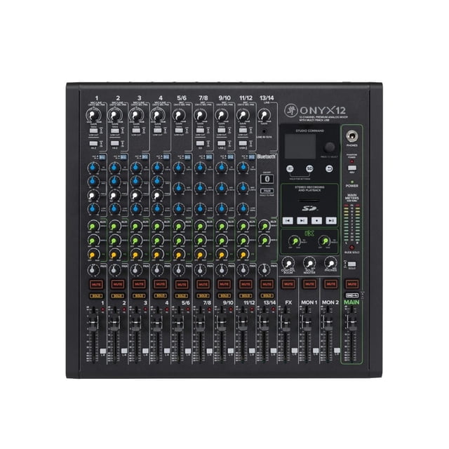 Mezcladora Análoga 12 Canales con Multi-Track USB ONYX12 MACKIE