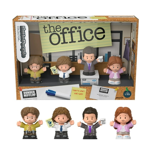 Little People Collector The Office US TV Series Special Edition Set for Adults & Fans, 4 Figures