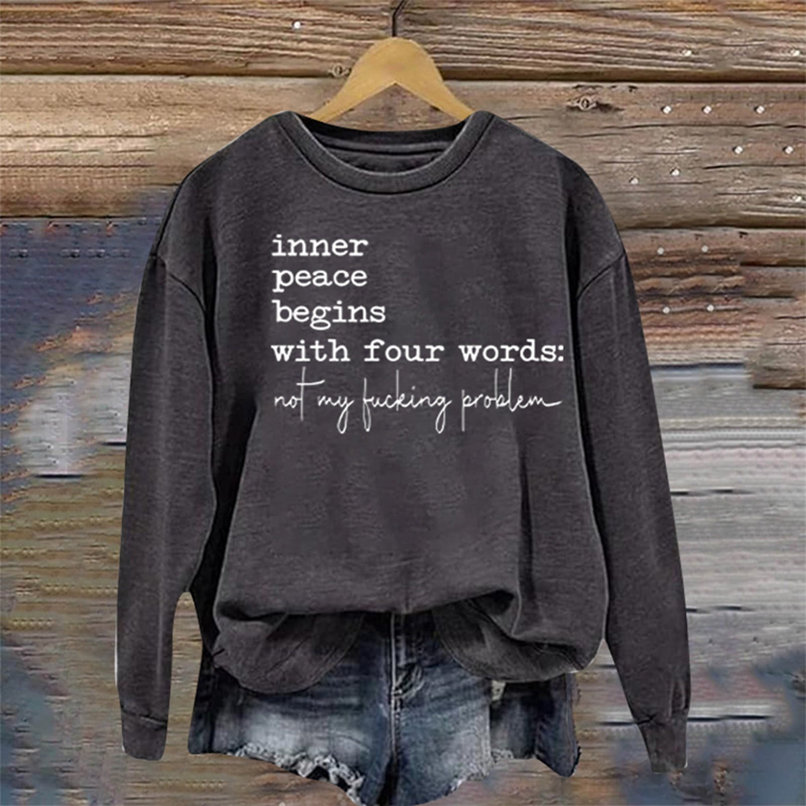 Women's Fashion Letter Print Loose Long Sleeve Round Neck Lightweight  Hoodie Athletic Zip up Jacket Women Full Zip Hoodie Women Christmas Hoodie  Zip up Casual Sweatshirt Winged Sweater Comfy Womens - Walmart.com