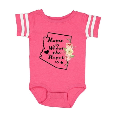 

Inktastic Arizona Home is Where the Heart is with Watercolor Floral Gift Baby Boy or Baby Girl Bodysuit