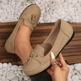 thumbnail image 5 of LTTVQM Womens Loafers Business Casual Flats Shoes Slip On Comfortable Lightweight Penny Loafers Work Office Driving Flats Dress Shoes Khaki 40(US-8), 5 of 6