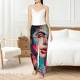 thumbnail image 4 of Kdxio Women's Comfy Stretch Vibrant Street Art Portrait Print Drawstring Pajama Pants-Medium, 4 of 5