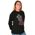 thumbnail image 4 of Live for Jesus Religious Faith Plus Size Long Sleeve Graphic Tee Shirt Brisco Brands 3X, 4 of 5