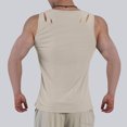 thumbnail image 6 of SSAAVKUY Deals Men's Tank Top Quick Dry Cotton Sleeveless Shirt Breathable Solid Lightweight Muscle Tank Tee Shirt Beige M, 6 of 6