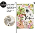 thumbnail image 3 of Bandera de jardín Doncida He Is Risen para Pascua, 30 x 45 cm, arpillera, 3 of 6