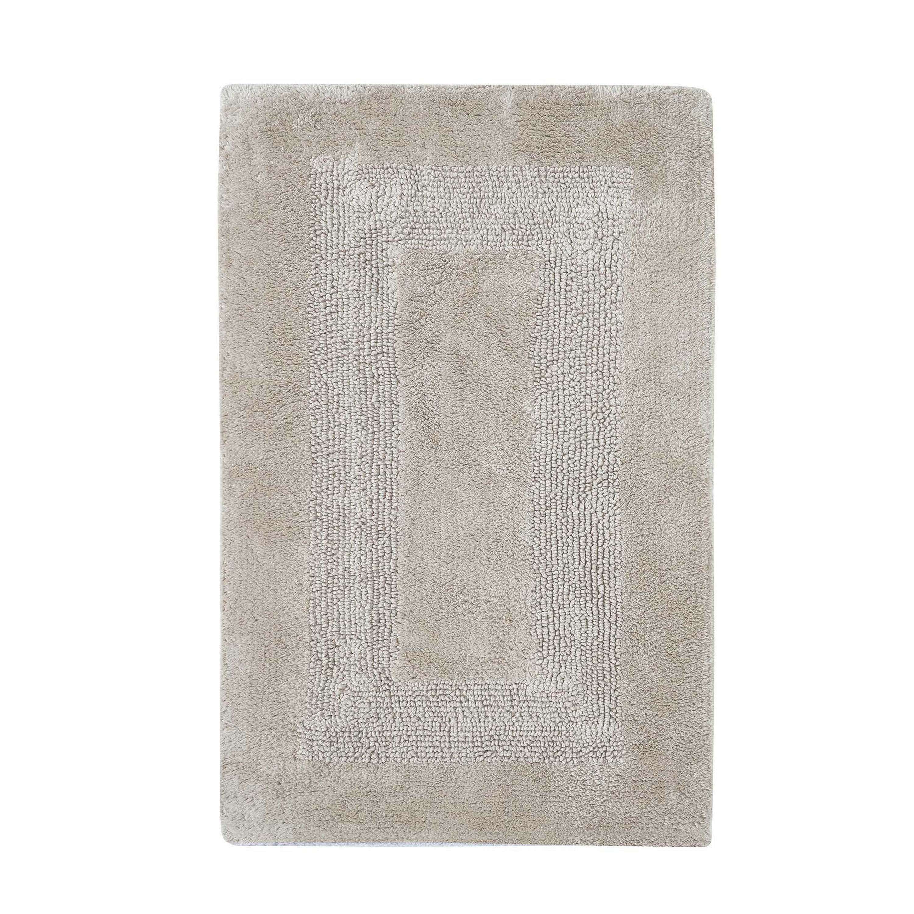 VCNY Home Jessica Taupe Ring Spun Cotton Reversible Bath Rug, 20" x 32"
