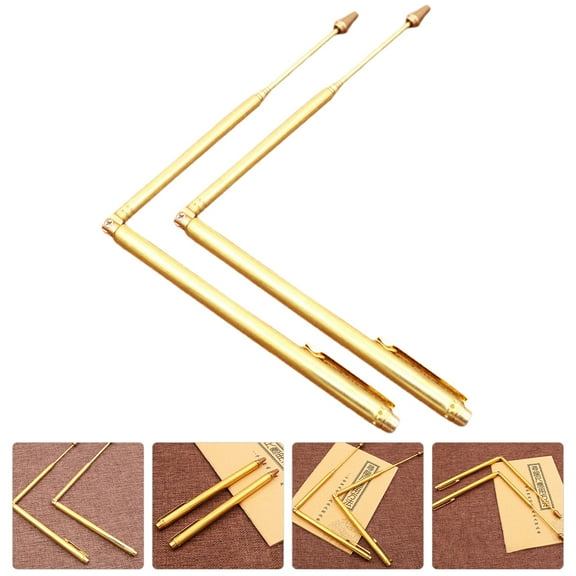2pcs Copper Dowsing Rods Water Divining Rods Metal Probe Tool Portable Divining Probe Rods