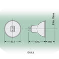 thumbnail image 2 of USHIO ELB 80w 30v MR16 halogen lamp, 2 of 3