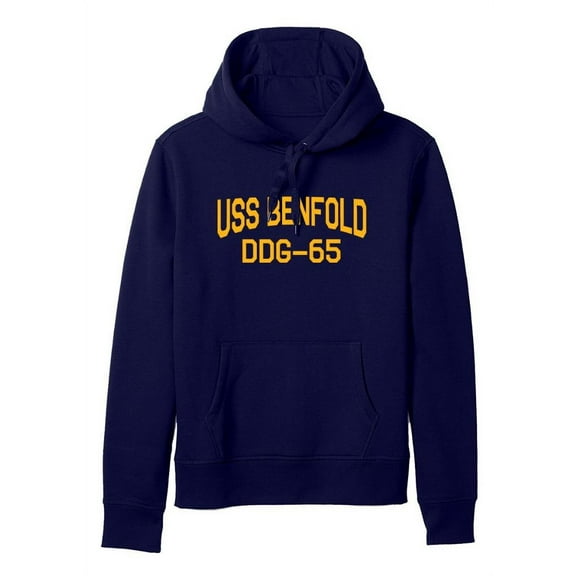 USS Benfold DDG-65 Arleigh Burke Destroyer Naval Warship Standard Size Pullover Hoodie