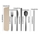 thumbnail image 3 of Juego de Cubiertos Coreanos de Acero Inoxidable, Cuchillo, Tenedor, Cuchara, Palillos, Pajita, Cepillo, Bolsa de Almacenamiento, 7 Piezas, Juego de Cuchillos y Tenedores Portátiles para Acampar Al Ai, 3 of 6