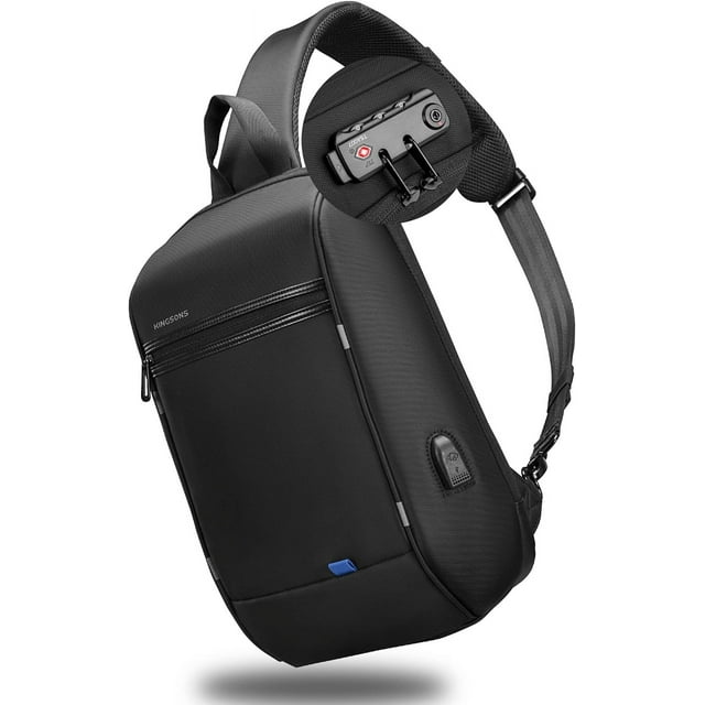 Kingsons Mochila Antirrobo para Laptop 13 Pulgadas, Impermeable, Puerto de Carga USB, Candado TSA, Ideal para Viajes y Caminatas