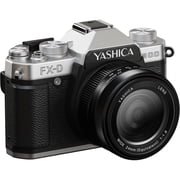 Yashica FX-D 300 50MP 4K Ultra HD Digital Film Simulation Camera, Black/Silver