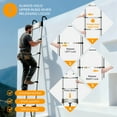 thumbnail image 5 of STACOO 6.5ft Telescopic Ladder, Heavy-Duty Steel Roof Ladder with Anti-Slip Hooks, 330 lbs Capacity, Foldable Space-Saving Design for Home, Attic, Roof & Outdoor Work, 5 of 10
