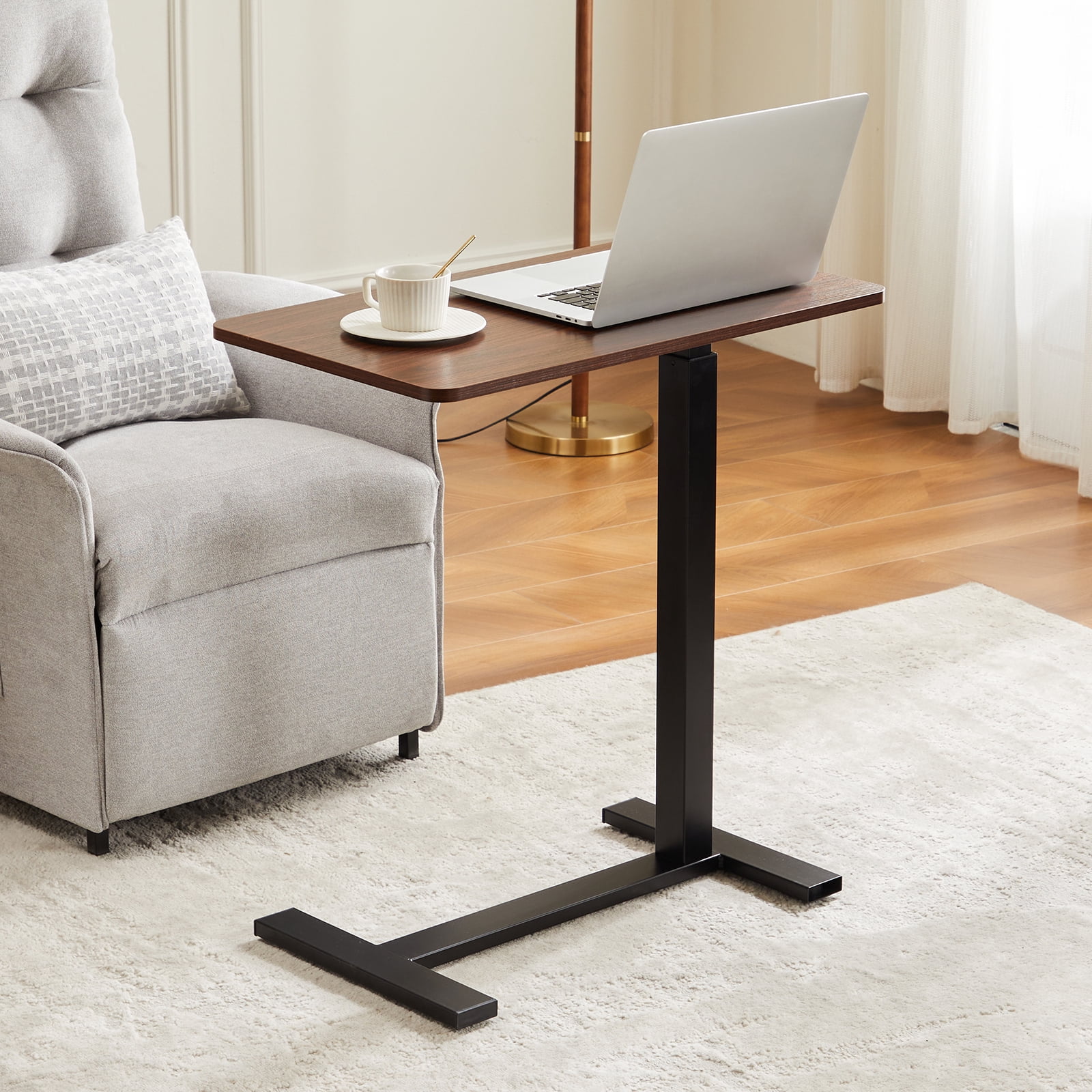 GIANNA Bedside Desk With Hidden Wheels for Home