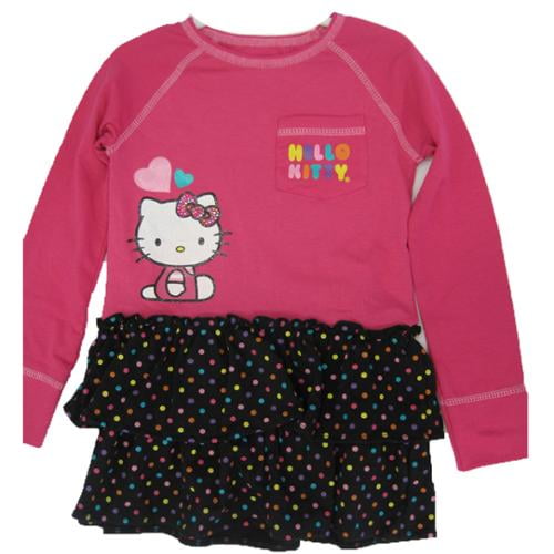Hello Kitty Girls Ruffle Sleeveless Dress Size 4 5//6 6x