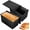 Black, variant on 2-pack 2.2lb Gold Pullman Loaf Pan with Lid, Premium Non-Stick Coating Bread Pan, PFTE and PFOA-Free, Safe and Healthy Baking for Homemade Bread with Family-sized Recipes