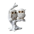 thumbnail image 2 of Baoblaze Owl Figurine Creative Cute Ornament Animal Sculpture for Desk Bedroom Office 12.5x9.3x18.5cm, 2 of 8