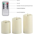 thumbnail image 3 of Velas sin llama Luz de vela LED que funciona con pilas 4 "5" 6 "Real Wick 3D Llama de baile parpadeante Juego de 3 con control remoto Temporizador de 4/5/6/8 horas Xemadio WMZL-287, 3 of 7