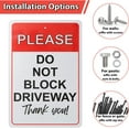 thumbnail image 3 of Eyoloty Please Do Not Block The Driveway Thank You Sign, No Parking Sign, 12 x8 Inches Free Aluminum, UV Protected, Durable Ink, Weatherproof, Weather Resistant, Easy To Mount, Indoor & Outdoor Use, 3 of 7