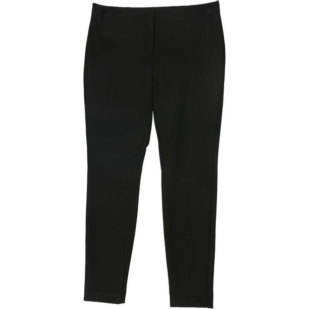 Alfani Womens Solid Casual Trouser Pants, Black, 8P Regular