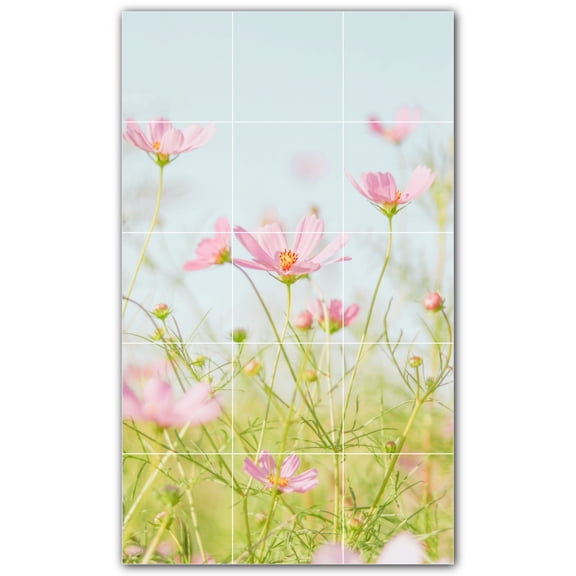 Picture-Tiles.com: Spring Ceramic Tile Wall Mural WAL500944-35M. 18"W x 30"H using (15) 6" x 6" Ceramic Tiles-Satin Finish