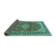 thumbnail image 2 of Ahgly Company Indoor Rectangle Medallion Turquoise Blue Traditional Area Rugs, 8' x 12', 2 of 4