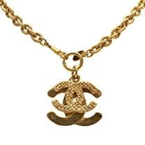 Pre-Owned Vintage Chanel Coco Mark Double Necklace, Gold Plated, Women's, CHANEL (Good)