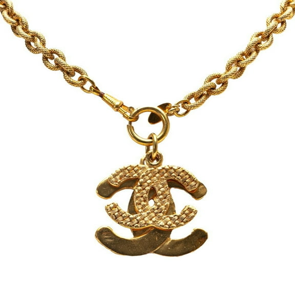 Pre-Owned Vintage Chanel Coco Mark Double Necklace, Gold Plated, Women's, CHANEL (Good)