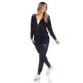 thumbnail image 3 of White Mark Women's Rhinestone 2 Piece Velour Tracksuit Set, 3 of 6