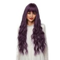 thumbnail image 4 of SUCS Women'S Fashion High Temperature Resistant Silk Synthetic Bangs Long Hair Wig, 4 of 5