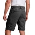 thumbnail image 5 of Zimjoy Men's Ripstop Water Resistant Tactical Cargo Shorts with Belt Multi Zipper Pocket Quick Dry Knee Length Outdoor Hiking Work Utility Shorts Black 2XL, 5 of 9