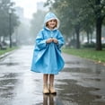 thumbnail image 5 of Fancifize Boys Girls Rain Jackets, Long Sleeve Hooded Raincoat, Kids Waterproof Windproof Outerwear 4-13 Years, 5 of 5