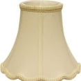 thumbnail image 4 of 14" Ivory Slanted Scallop Bell Monay Shantung Lampshade, 4 of 6