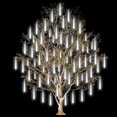 thumbnail image 1 of Icicle Lights Snowfall Meteor Shower Rain Light Christmas LED Decoration Falling Drop String Light 8 Tube 288 LEDs (White, 30cm) White 1 Pack, 1 of 9
