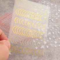 Rose Gold Half Moon Totem 3d Nail Sticker