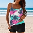 thumbnail image 2 of Enjoytime Tankini Swimsuits for Women Tummy Control 2 Piece Bathing Suits with High Waisted Boyshorts Swimwear, 2 of 7