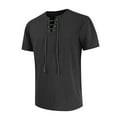 thumbnail image 5 of symoid Workout T-shirts for Men Big and Tall- Value Big and Tall Cotton Linen V-Neck Casual Black Men's Tee Shirts Size XL, 5 of 5