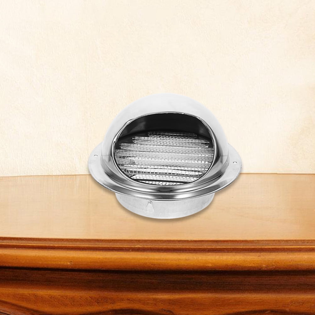OUNONA 4pcs Stainless Steel Dryer Vent Cap Stainless Steel Dryer Vent Cover Round Ventilation Hood Stainless Steel Ventilation Vent Round Vent Outlet Cover