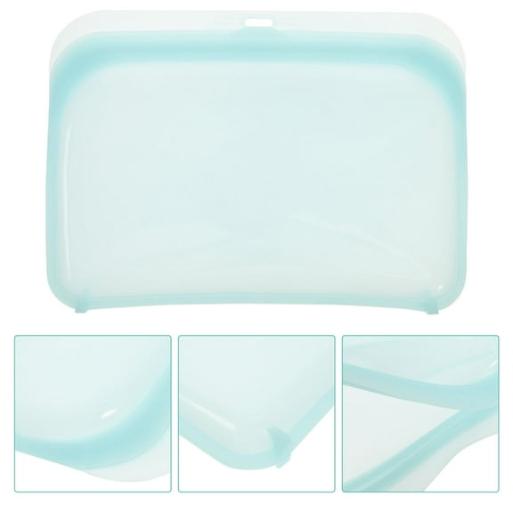 UPOUART 1Pack Food Storage Freezer Bags In Green Color For Storing Cooked Food And Travel Use