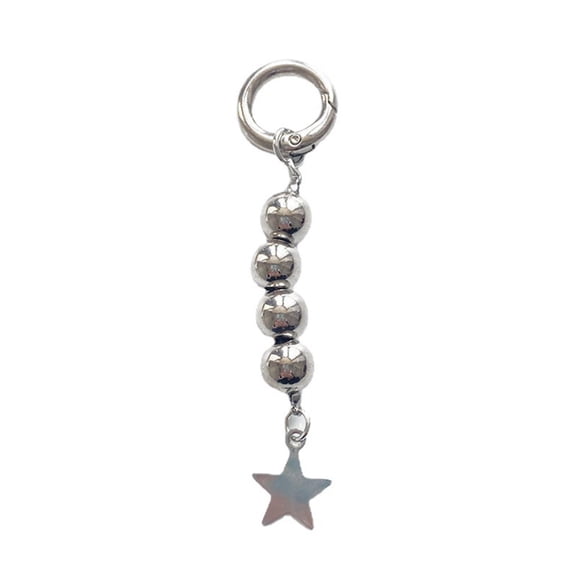 WINDLAND Trend Exquisite Alloy Keychain Round Beads Five-pointed Star Female Keys Chain