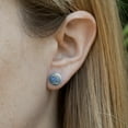 thumbnail image 2 of Real Dinos Have Fluff Raptor Dinosaur Novelty Silver Plated Stud Earrings, 2 of 3