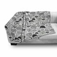 thumbnail image 3 of Hedgehog Soft Flannel Fleece Throw Blanket, Ecological Nature Elements Woodland Pattern Black and White Doodle Composition, Cozy Plush for Indoor and Outdoor Use, 50" x 60", Black White, by Ambesonne, 3 of 6